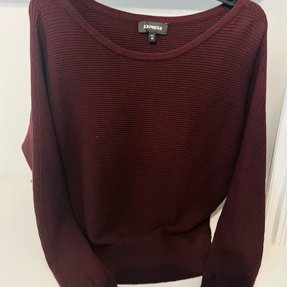 Express Women's Burgundy Sweater - Picture 1 of 1